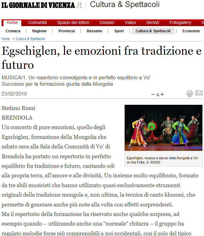 Egschiglen, le emozioni fra tradizione e futuro